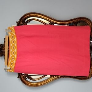 Pink wool pencil skirt